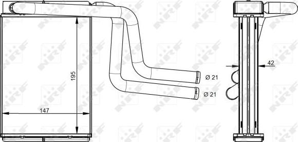 NRF 54330 - Теплообмінник, опалення салону autocars.com.ua