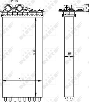 NRF 54333 - Теплообменник, отопление салона avtokuzovplus.com.ua