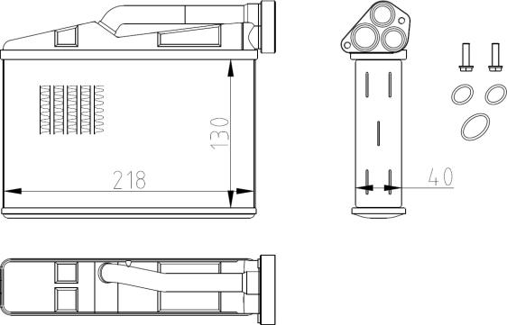 NRF 54409 - Теплообменник, отопление салона avtokuzovplus.com.ua