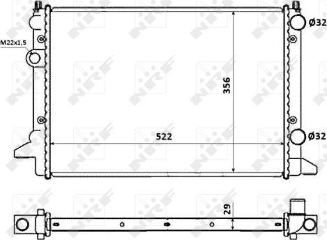 NRF 54695 - Радіатор, охолодження двигуна autocars.com.ua