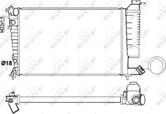 NRF 54716 - Радіатор охолодження двигуна autocars.com.ua