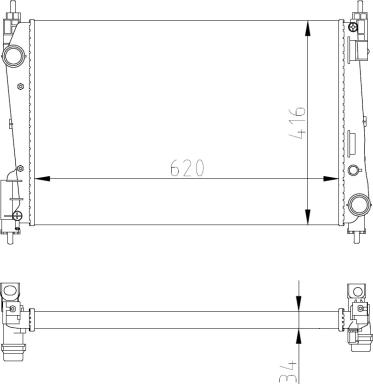 NRF 54752A - Радіатор, охолодження двигуна autocars.com.ua