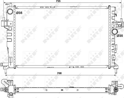 NRF 54753 - радіатор autocars.com.ua