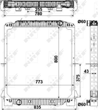 NRF 549567 - Радіатор, охолодження двигуна autocars.com.ua