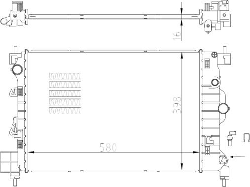 NRF 550003 - Радіатор, охолодження двигуна autocars.com.ua