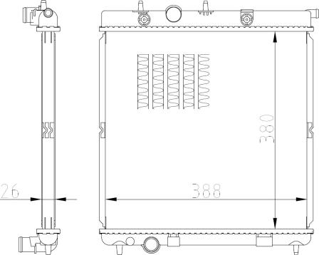 NRF 550016 - Радиатор, охлаждение двигателя avtokuzovplus.com.ua