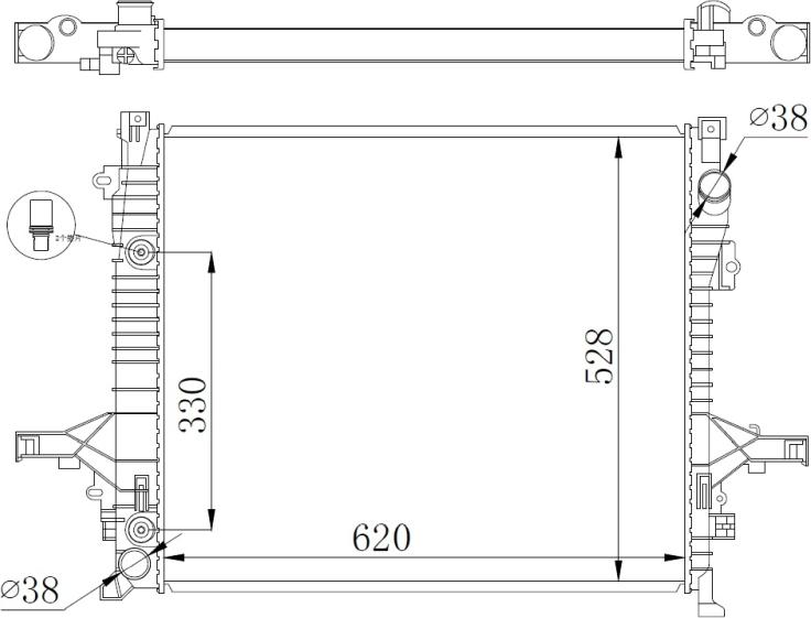NRF 550019 - Радіатор, охолодження двигуна autocars.com.ua