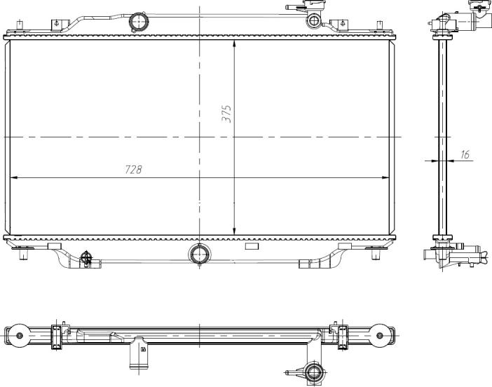 NRF 550024 - Радіатор, охолодження двигуна autocars.com.ua