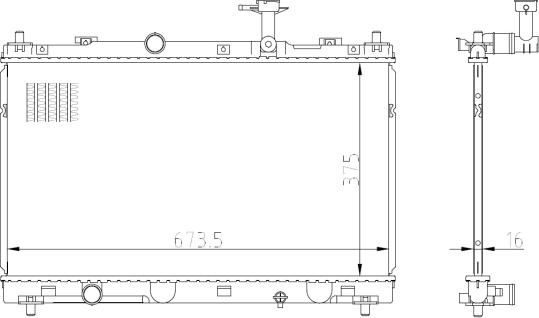 NRF 550031 - Радиатор, охлаждение двигателя avtokuzovplus.com.ua