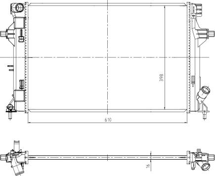 NRF 550035 - Радиатор, охлаждение двигателя avtokuzovplus.com.ua