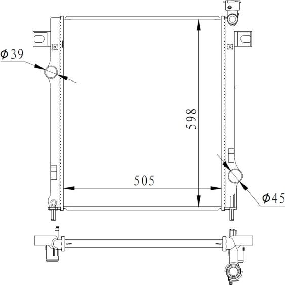 NRF 550037 - Радіатор, охолодження двигуна autocars.com.ua