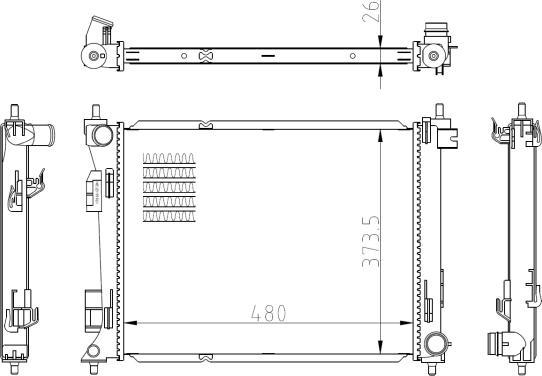 NRF 550039 - Радіатор, охолодження двигуна autocars.com.ua