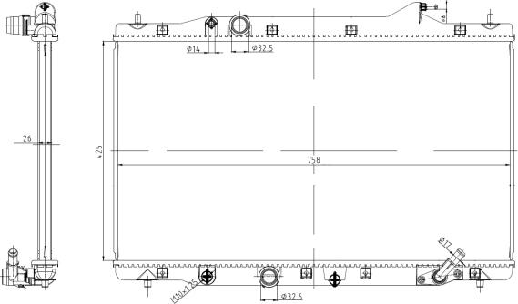 NRF 550040 - Радіатор, охолодження двигуна autocars.com.ua