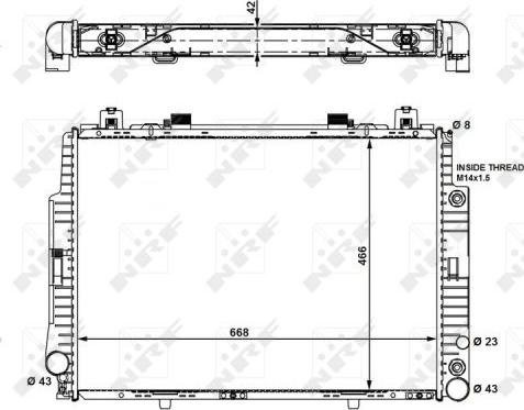 NRF 55320 - Радиатор, охлаждение двигателя avtokuzovplus.com.ua