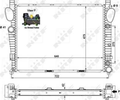 NRF 55325 - Радіатор, охолодження двигуна autocars.com.ua