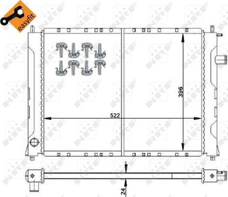 NRF 55326 - Радіатор, охолодження двигуна autocars.com.ua