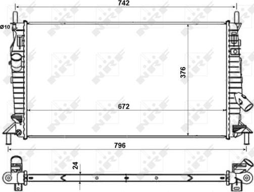 NRF 55327 - радіатор autocars.com.ua