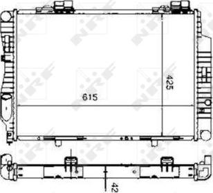 NRF 55333 - Радіатор, охолодження двигуна autocars.com.ua