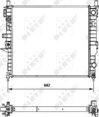 NRF 55335 - Радіатор, охолодження двигуна autocars.com.ua