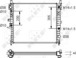 NRF 55336 - Радіатор, охолодження двигуна autocars.com.ua