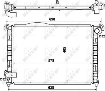 NRF 55338 - Радіатор, охолодження двигуна autocars.com.ua