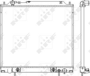 NRF 55343 - Радіатор, охолодження двигуна autocars.com.ua