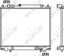 NRF 55344 - Радіатор, охолодження двигуна autocars.com.ua