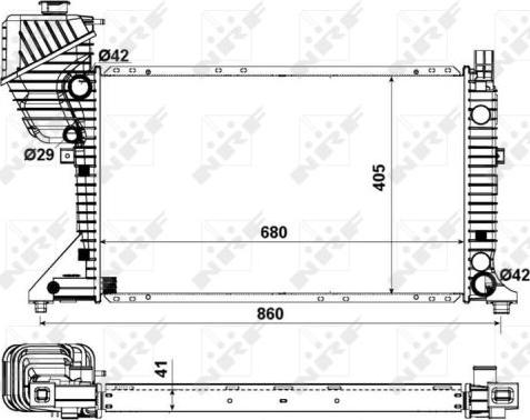 NRF 55348 - Радіатор, охолодження двигуна autocars.com.ua