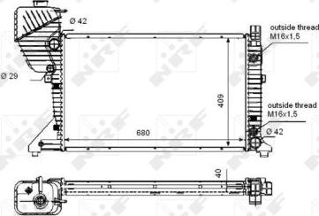 NRF 55349 - Радиатор, охлаждение двигателя avtokuzovplus.com.ua