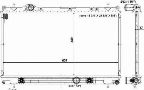 NRF 56017 - Радіатор, охолодження двигуна autocars.com.ua