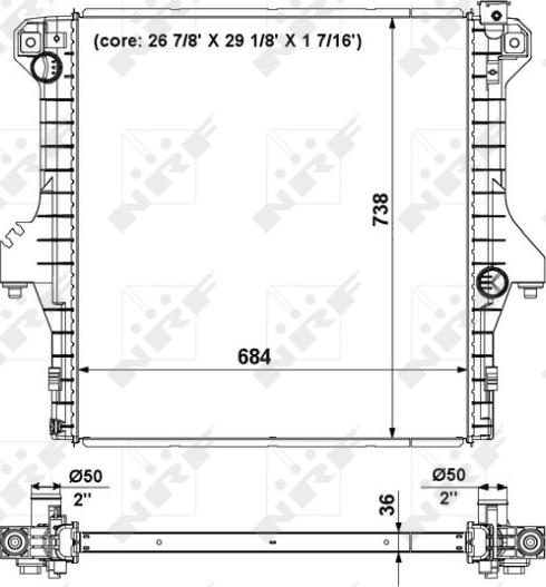 NRF 56025 - Радіатор, охолодження двигуна autocars.com.ua