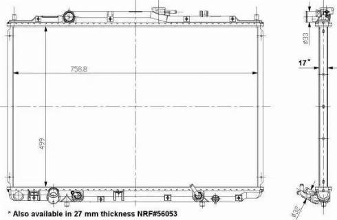 NRF 56055 - Радіатор, охолодження двигуна autocars.com.ua