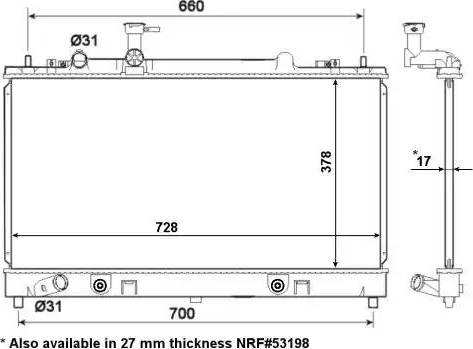 NRF 56066 - Радіатор, охолодження двигуна autocars.com.ua