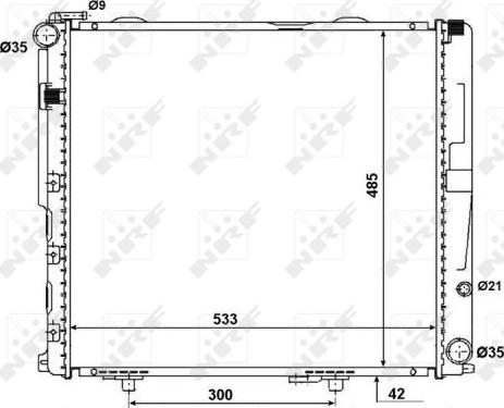 NRF 56075 - Радіатор, охолодження двигуна autocars.com.ua