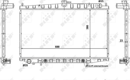 NRF 56079 - Радіатор, охолодження двигуна autocars.com.ua