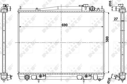 NRF 56088 - Радіатор, охолодження двигуна autocars.com.ua