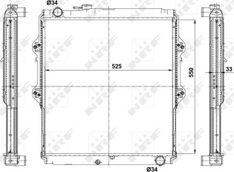 NRF 56115 - Радиатор, охлаждение двигателя avtokuzovplus.com.ua