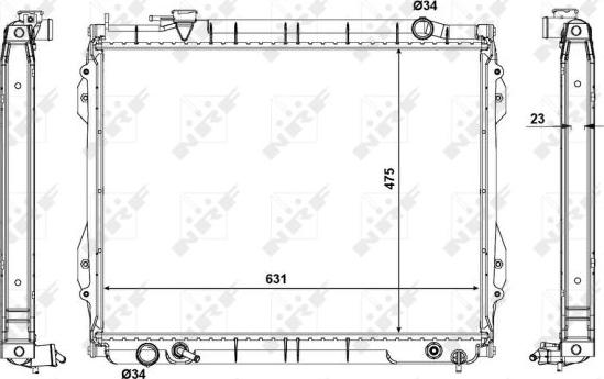 NRF 56119 - Радіатор, охолодження двигуна autocars.com.ua