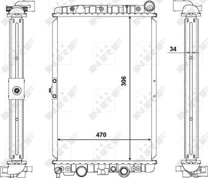 NRF 56123 - Радіатор, охолодження двигуна autocars.com.ua