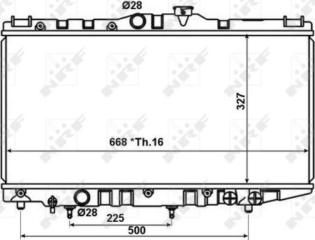 NRF 566707 - Радіатор, охолодження двигуна autocars.com.ua