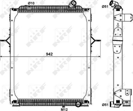 NRF 579563 - Радіатор, охолодження двигуна autocars.com.ua