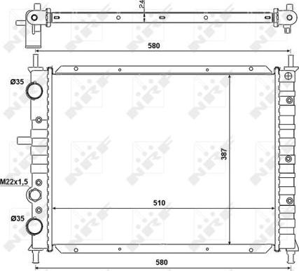 NRF 58013 - Радіатор, охолодження двигуна autocars.com.ua