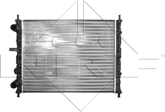 NRF 58017 - Радіатор, охолодження двигуна autocars.com.ua