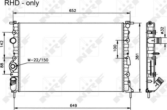 NRF 58025 - Радіатор, охолодження двигуна autocars.com.ua