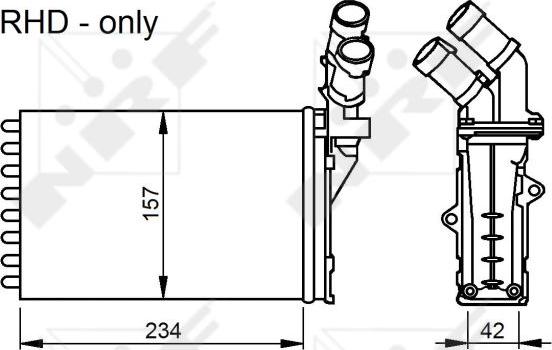 NRF 58034 - Теплообменник, отопление салона avtokuzovplus.com.ua