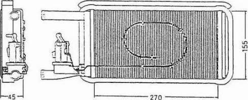 NRF 58044 - Теплообмінник, опалення салону autocars.com.ua