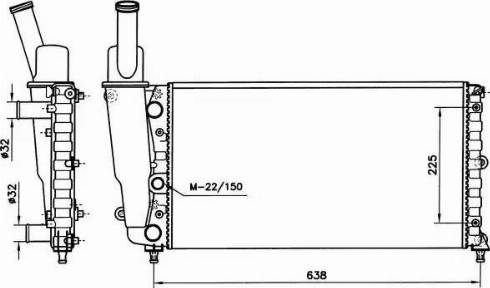 NRF 58056 - Радіатор, охолодження двигуна autocars.com.ua