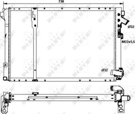 NRF 58060 - Радіатор, охолодження двигуна autocars.com.ua