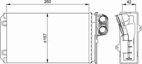 NRF 58062 - Теплообмінник, опалення салону autocars.com.ua