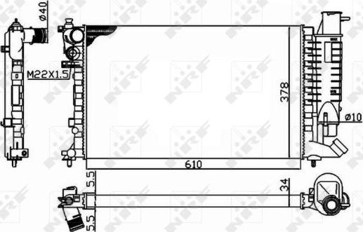 NRF 58092 - Радіатор, охолодження двигуна autocars.com.ua